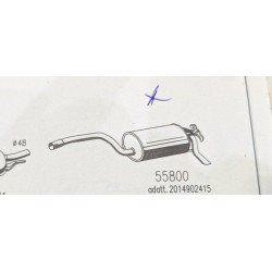 Silenciador Trasero Mercedes 190 2.0 Gasolina