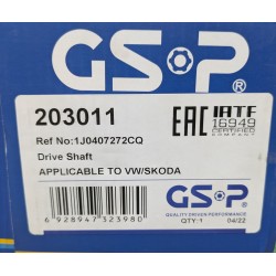 Transmisión derecha de Audi, Seat, Skoda y Volkswagen. GSP 203011