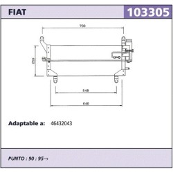 Condensador aire acondicionado Fiat Punto