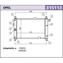 Radiador refrigeracion Opel Kadett GSI