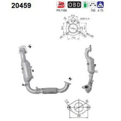 Catalizador para Ford Focus, Ford Mondeo y Ford Transit